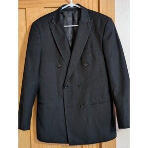 Statement Double Breasted Blazer Super 150s Wool -- 38r